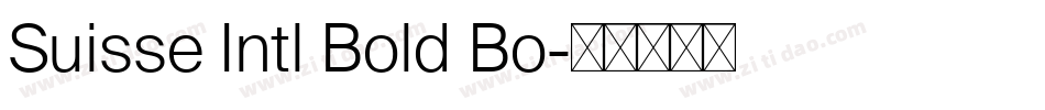 Suisse Intl Bold Bo字体转换